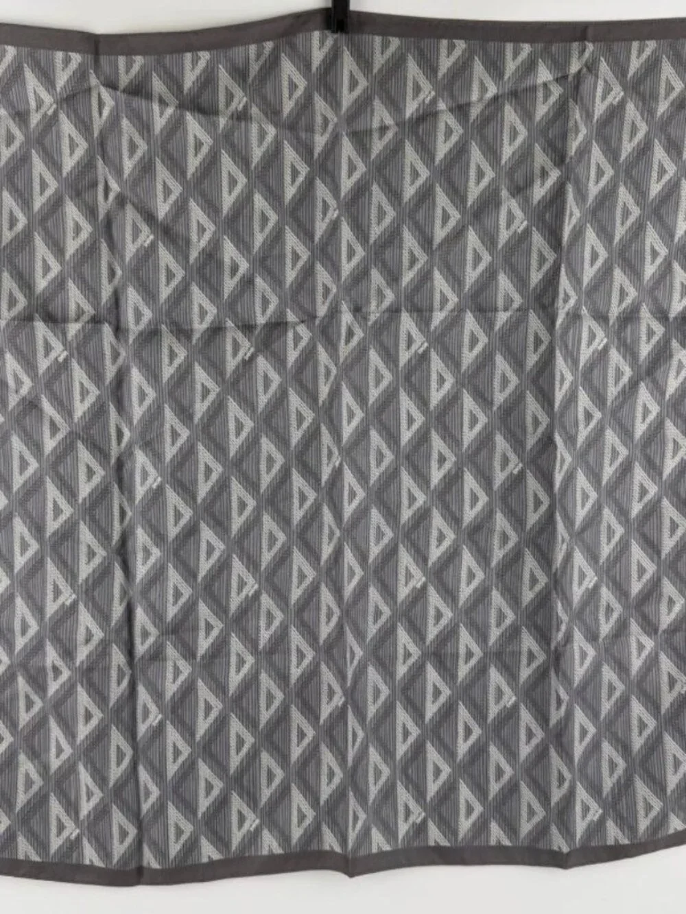 Dior Scarf Gray Silk Vintage